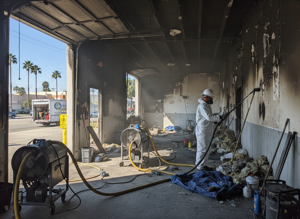 Commercial fire restoration in Panorama City