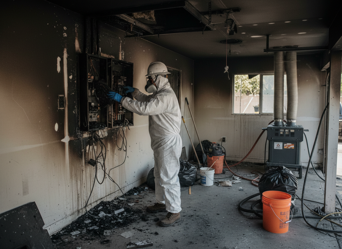 Electrical fire cleanup in Panorama City