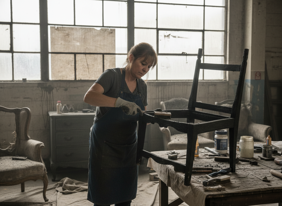fire-damaged furniture restoration in Panorama City